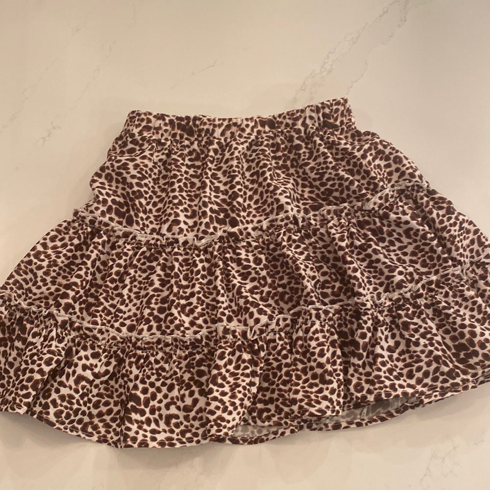Leopard Tiered skirt